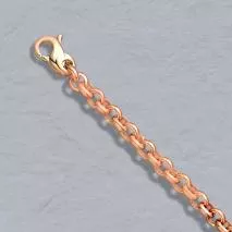 18-Inch 14K Rose Gold Heavy Rolo 4.0mm Chain
