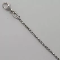 18-Inch 14K White Gold Round Box 1.6mm Chain