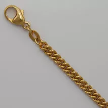 18-Inch 14K Yellow Gold Curb Twist 3.4mm Chain