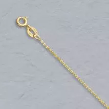 18-Inch 14K Yellow Gold Flat Cable Chain 1.0mm