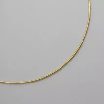18-Inch 14K Yellow Gold Round Omega Chain 1.5mm