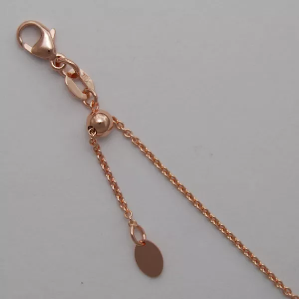 18-Inch 18K Rose Gold Round Cable 1.3mm, Adjustable
