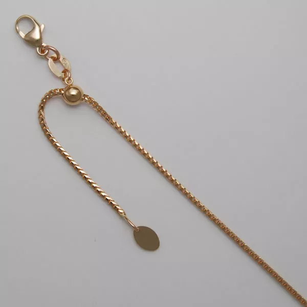 18-Inch 18K Yellow Gold Adjustable Franco 1.1mm