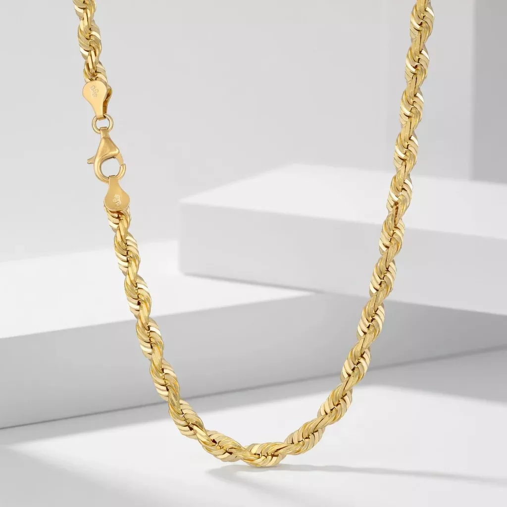 18K Rope Chain (Diamond Cut)