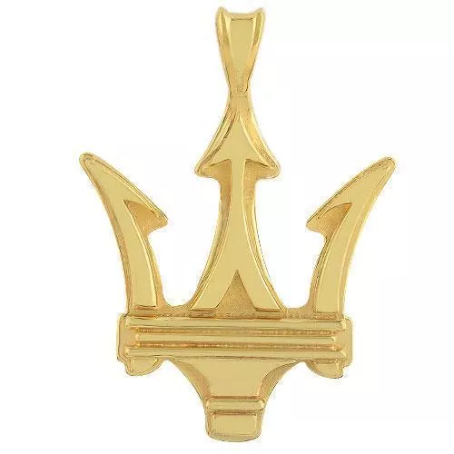 18K Solid Yellow Gold Anchor Pendant
