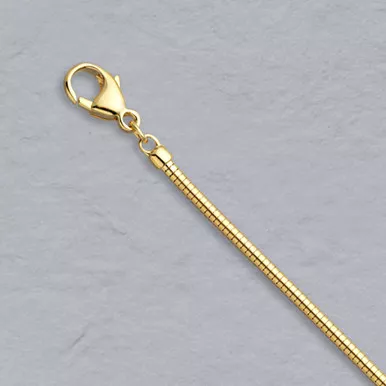 18k Yellow Gold 2.0mm Round Snake Chain 22 Inches