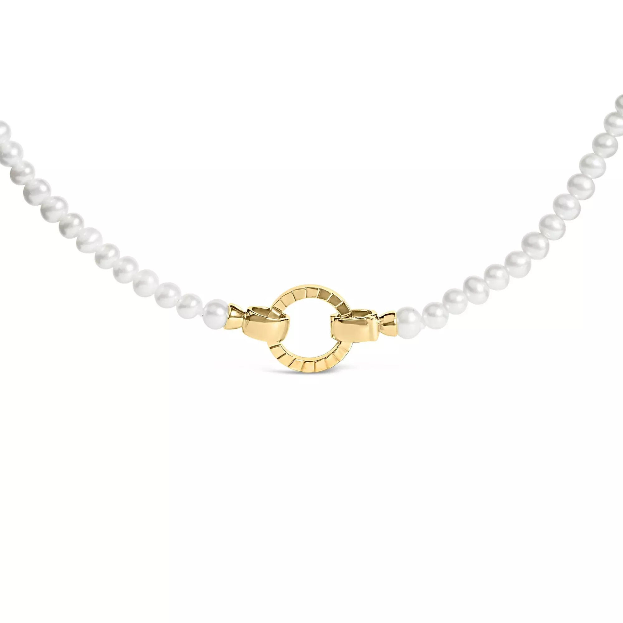 18K Yellow Gold Vermeil Pearl Strand Infinity Necklace