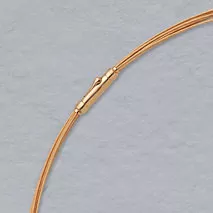 20-Inch 14K Rose Gold 10 Wire Choker, Crocodile Clasp