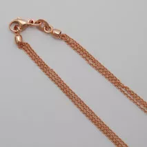 20-Inch 14K Rose Gold Cable 025 3 Strand Chain