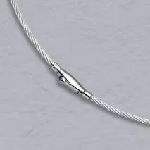 20-Inch 14K White Gold Cablewire 1.5mm, Crocodile Clasp