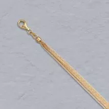 20-Inch 14K Yellow Gold Natural Curb 6 Strand Chain