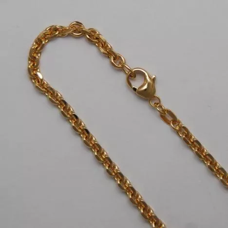 20-Inch 18K Yellow Gold Diamond Cut Cable Chain 3.6mm