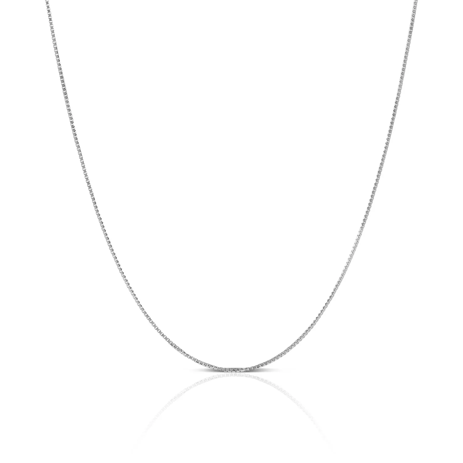 20 Inch Box Chain, 14K White Gold