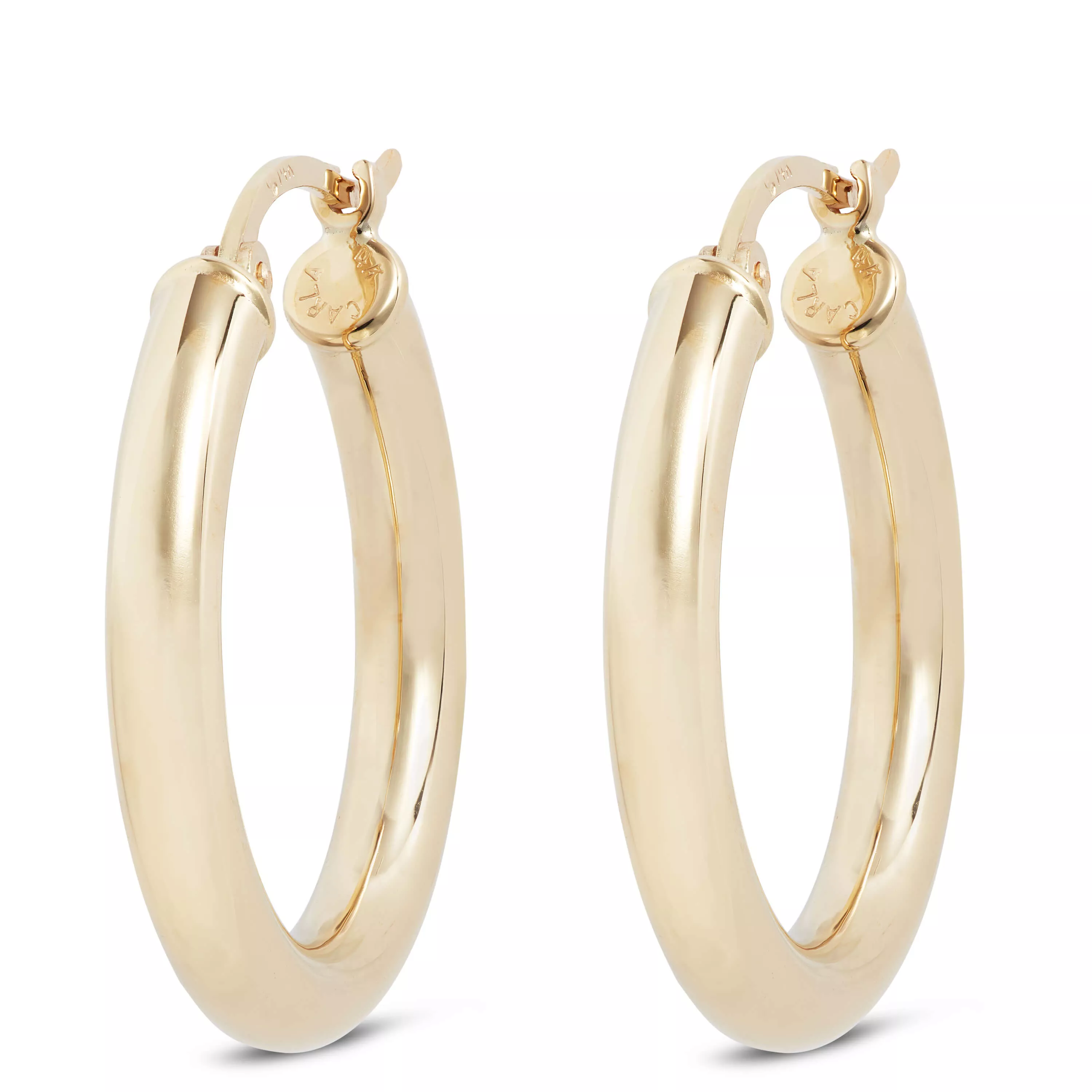 20MM Hoop Earrings, 14K Yellow Gold