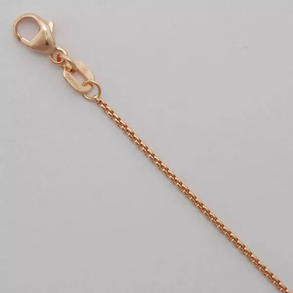 22-Inch 18K Rose Gold Round Box 1.2mm Chain