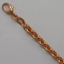 22-Inch 18K Rose Gold Round Cable 3.8mm