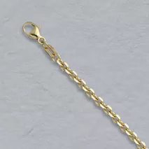 22-Inch 18K Yellow Gold Diamond Cut Cable 2.8mm Chain