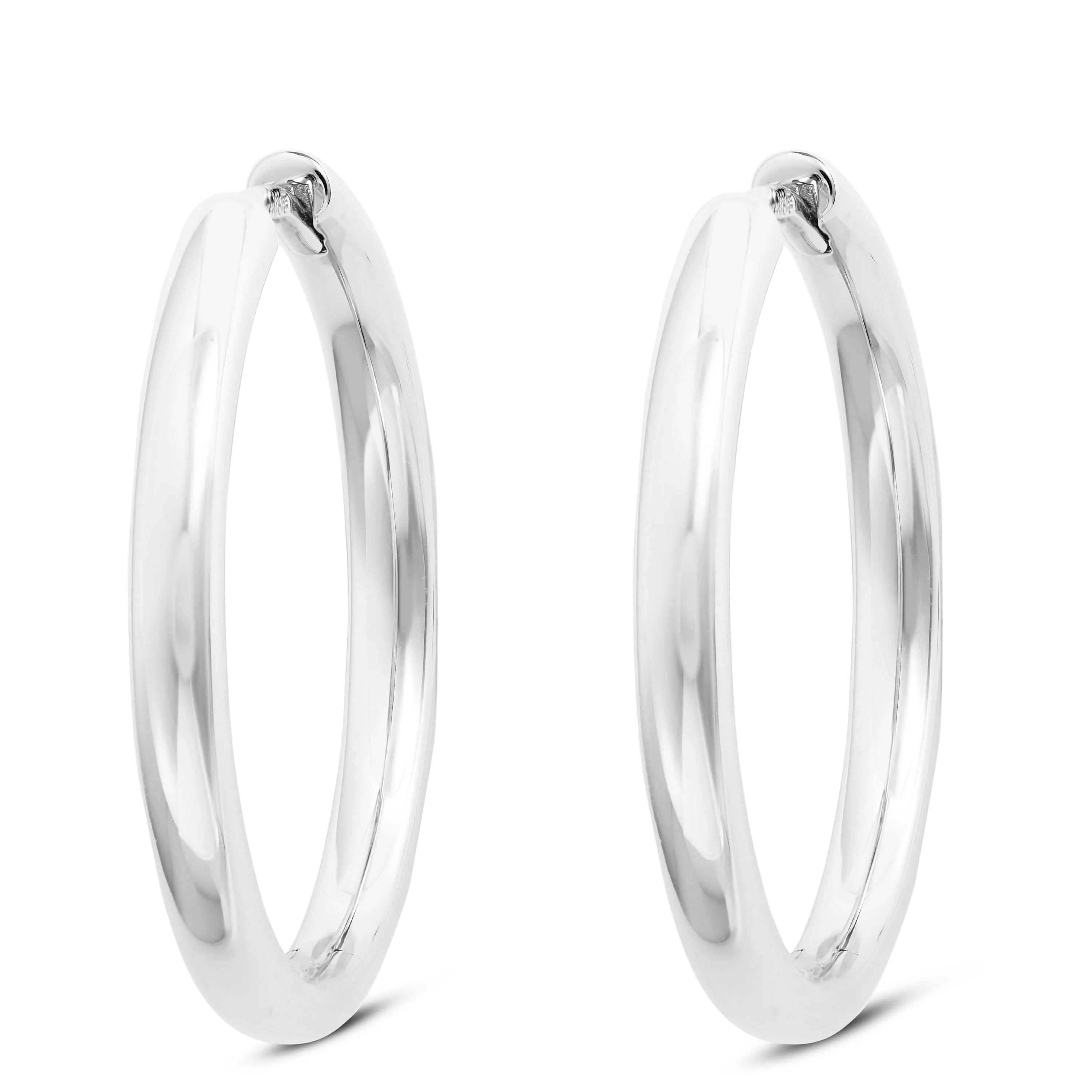 25MM Hoop Earrings in Sterling Silver