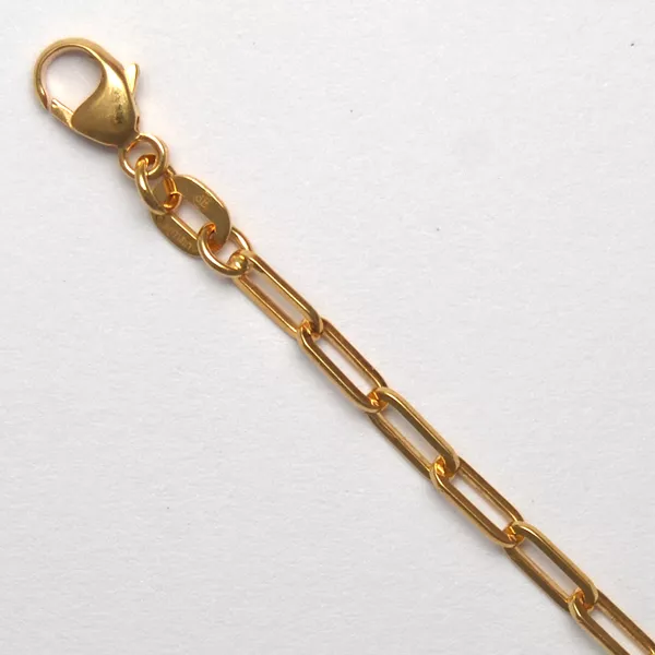 30-Inch 18K Yellow Gold Paperclip Chain 2.5mm x 6.5mm