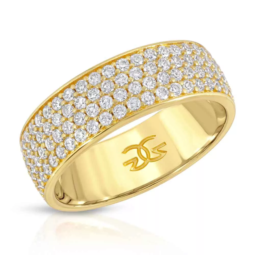 4-Row Micro Diamond Eternity Ring