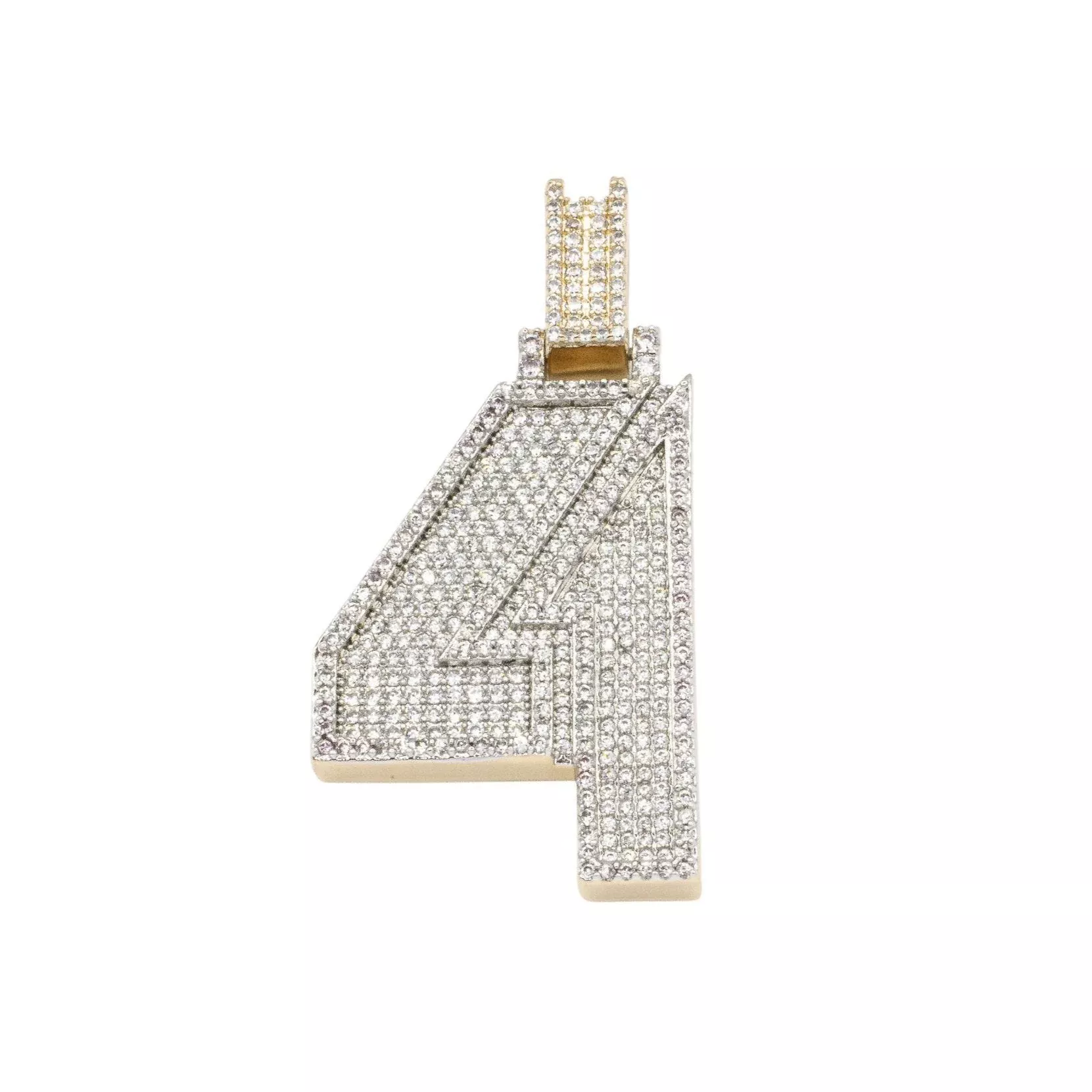 41 Collab Pendant and Chain 18K Yellow Gold Plated Two Tone with Swarovski