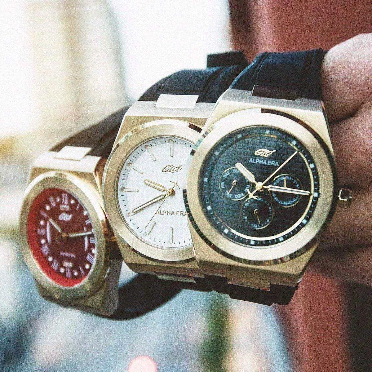 42MM Alpha Era Gold w/ Rubber Strap