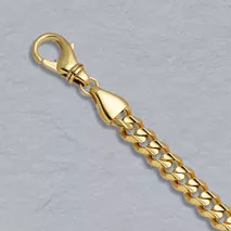7.25-Inch 14K Yellow Gold Rounded Curb 7.1mm