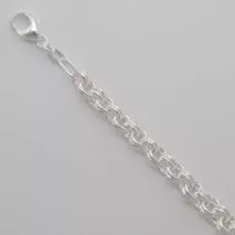 7.25-Inch Sterling Silver Twin Cable Bracelet 5.0mm