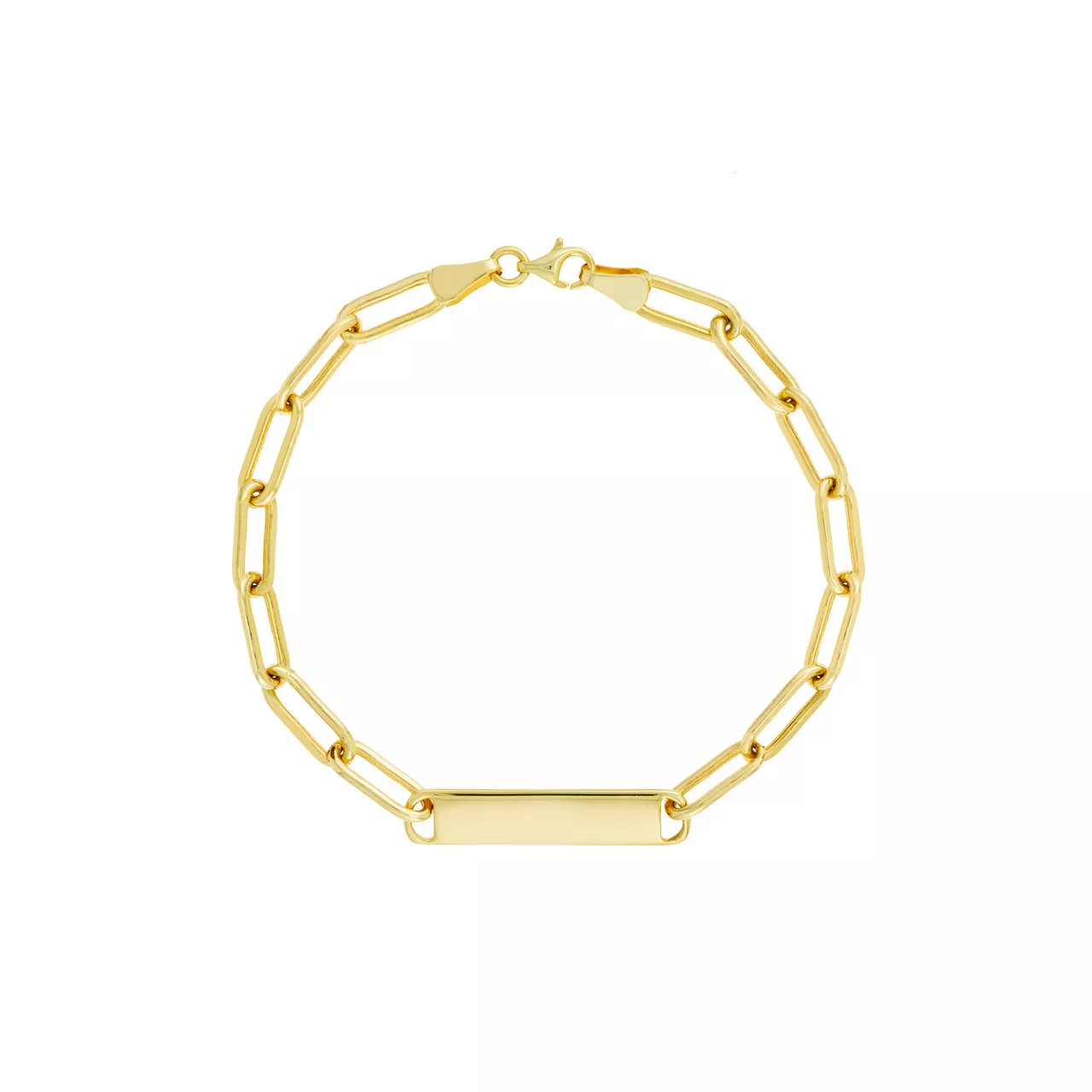 7.5-Inch ID Bar Paper Clip Chain Bracelet