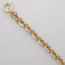 8-Inch 14K Yellow Gold Flat Satin Cable 8.7mm Bracelet