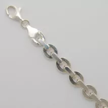 8-Inch Sterling Silver Large Flat Link Bracelet