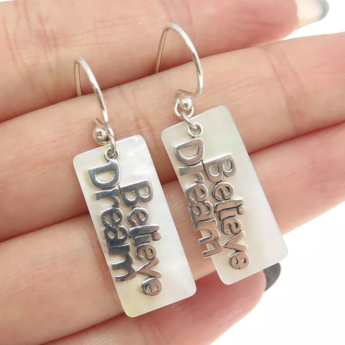 925 Sterling Silver Real Mother-of-Pearl