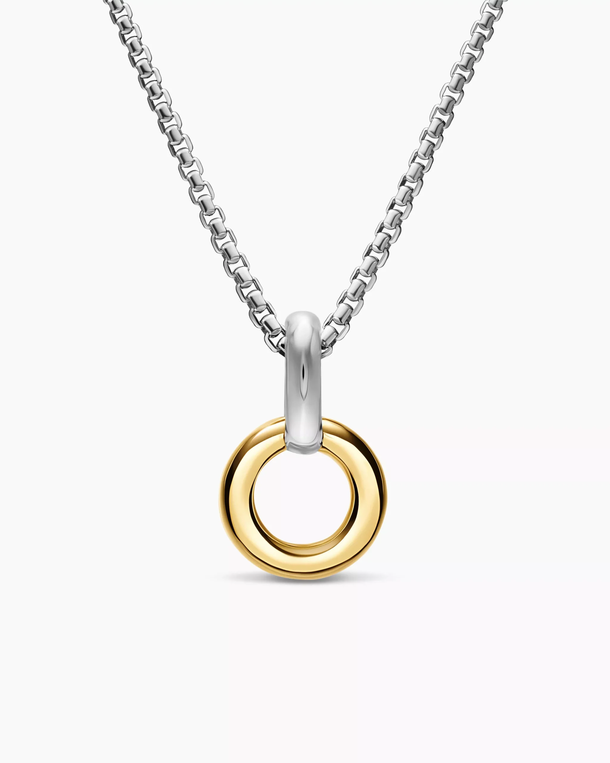Amulet Holder Sterling Silver with 14K Yellow Gold, 20.3mm