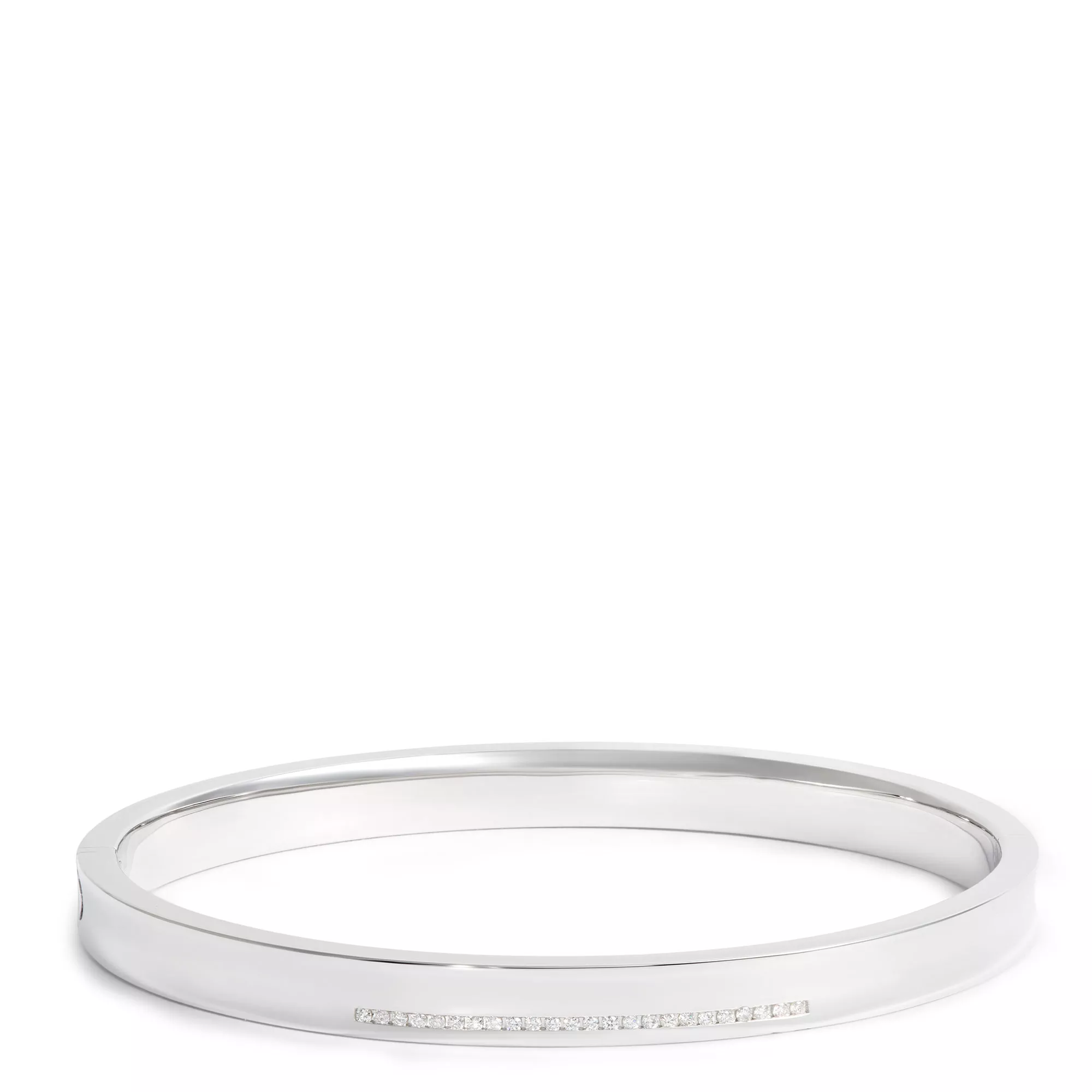 Bangle with Channel Set Round Diamonds