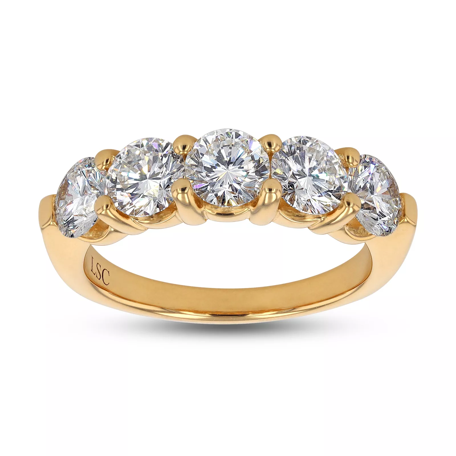Ben Bridge Signature 5 Stone Diamond Anniversary Band, Yellow Gold