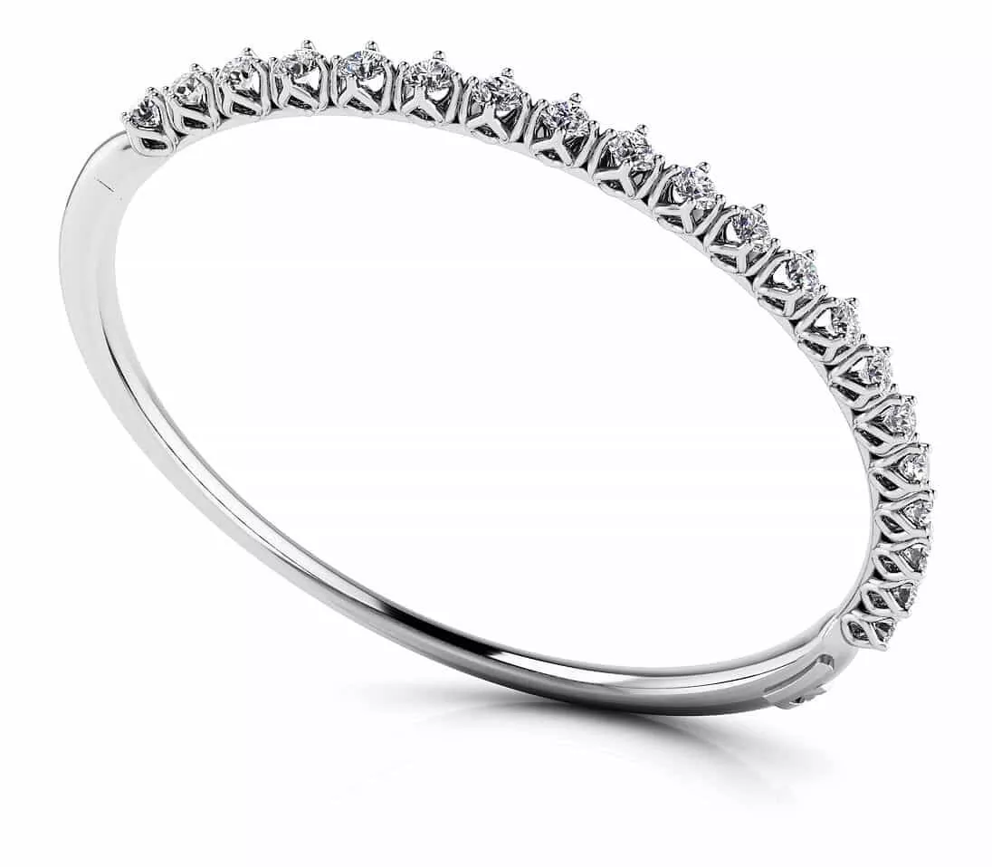 Blossoming Florals Diamond Bangle 1.44 Carat Total Weight