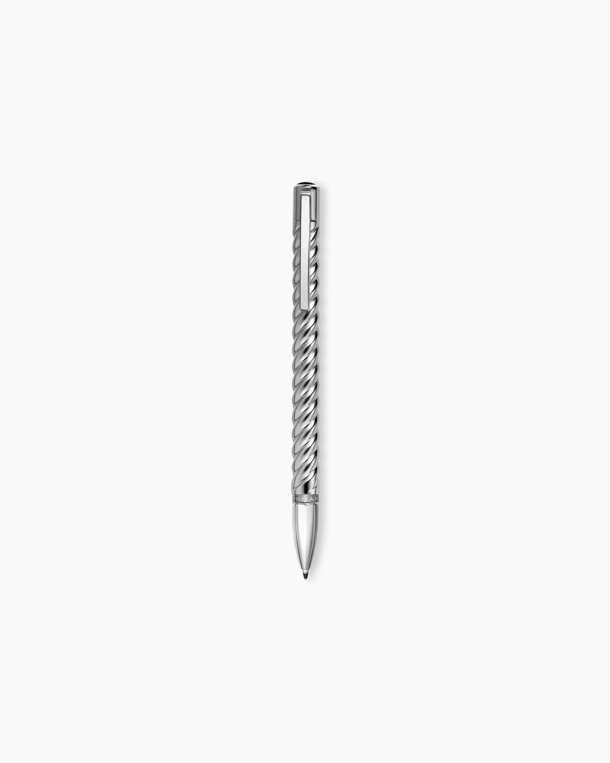 Cable Pen Sterling Silver with Black Onyx