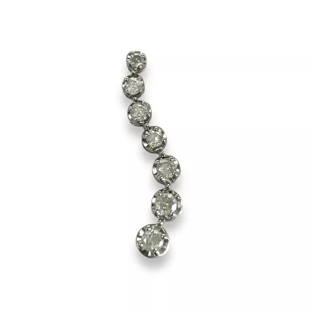 Cascading Diamonds Pendant in 10K white gold