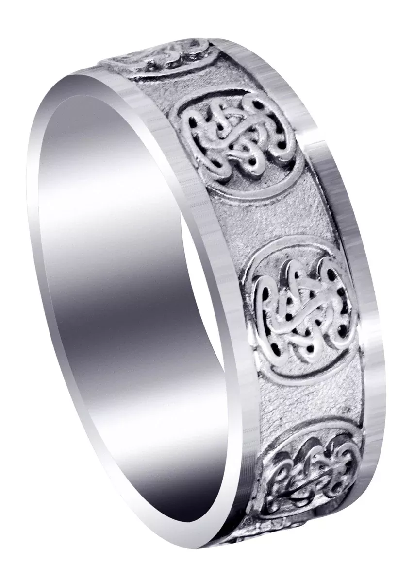 Celtic Mens Wedding Band | High Polish Finish (Karter)