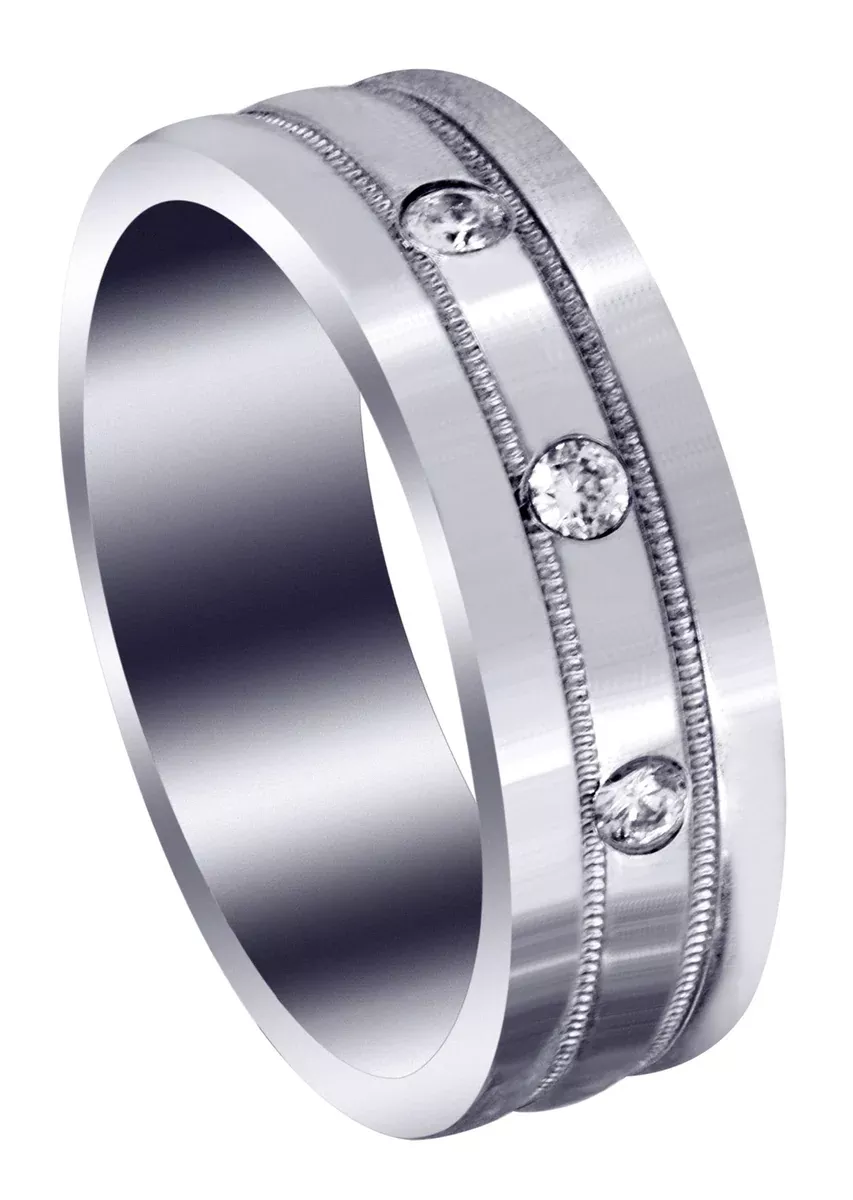 Classic Diamond Mens Wedding Band | 0.12 Carats (Emiliano)