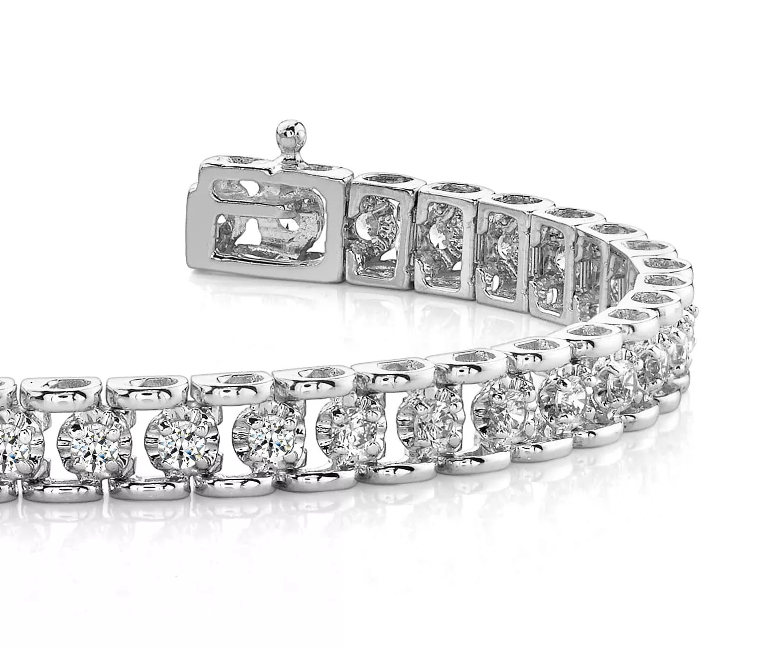 Classic Prong Illusion-Set Diamond Bracelet 1.0 Carat Total Weight