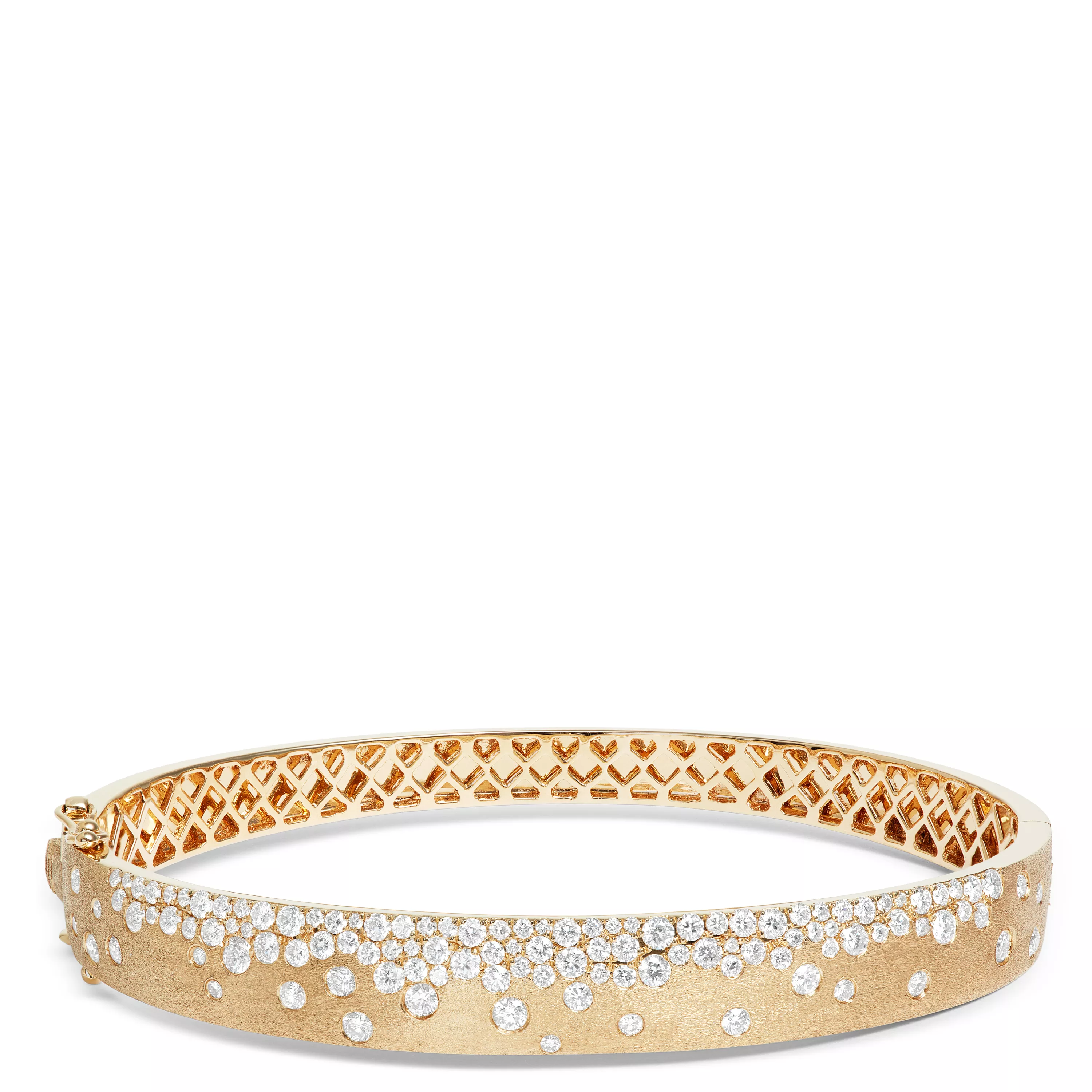 Confetti Diamond Bangle, 14K Yellow Gold