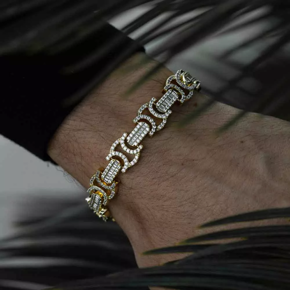 Diamond Baguette Byzantine Bracelet