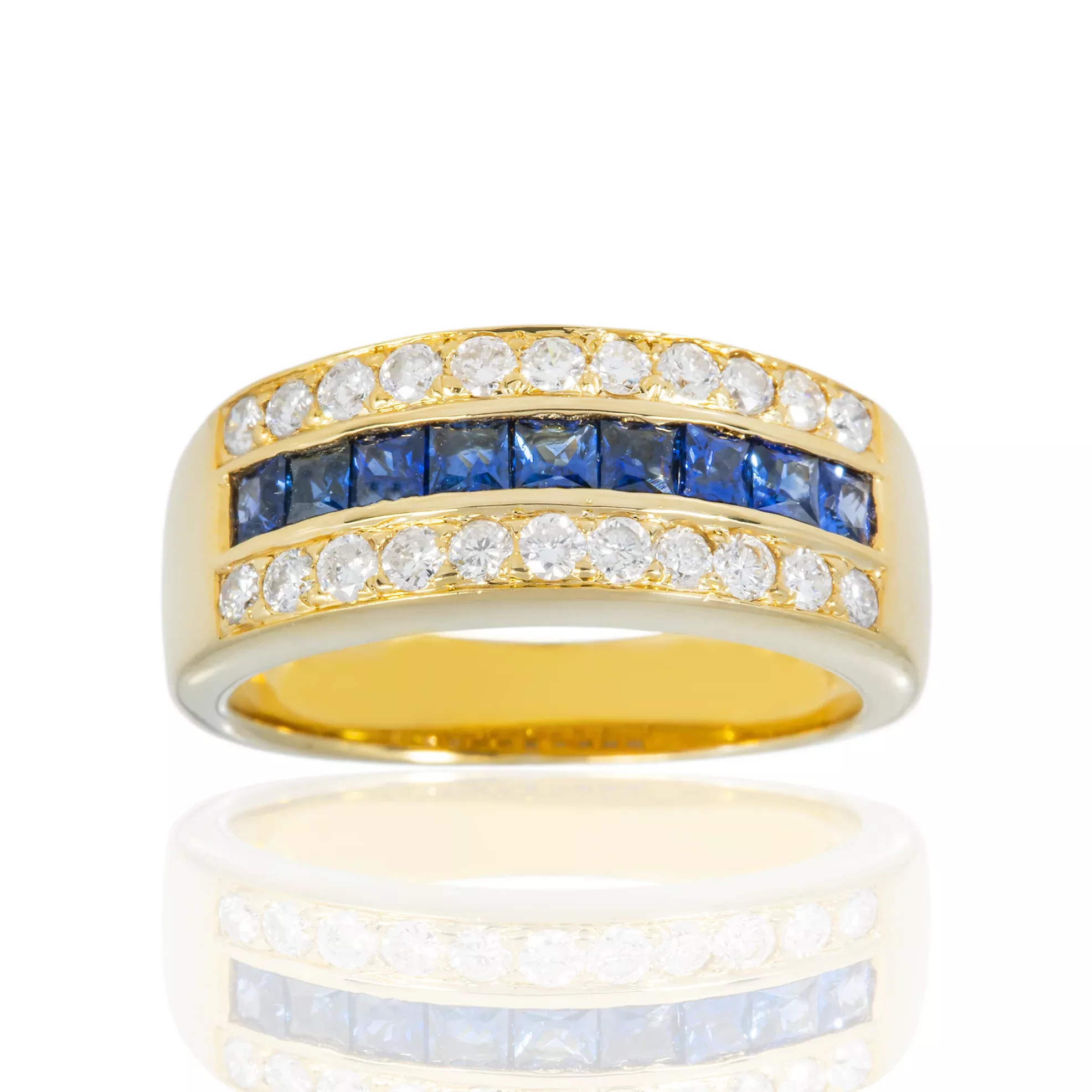 Diamond Channel Saphire .75ctw