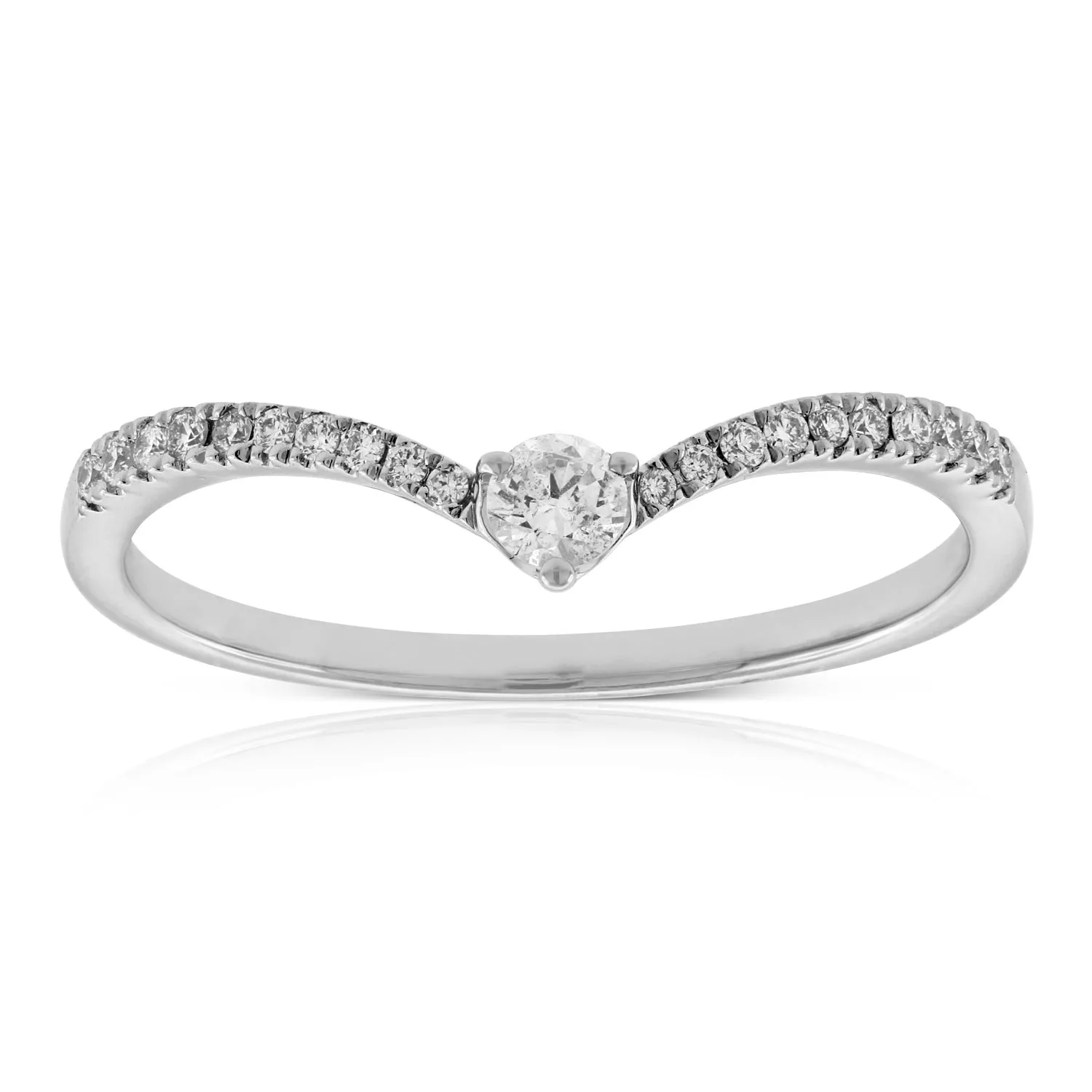 Diamond Chevron Ring 14K