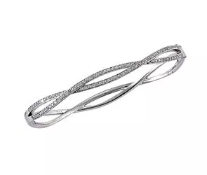 Diamond Fashion Bangle Bracelet .90 Carat Total Weight(Lab-Created)