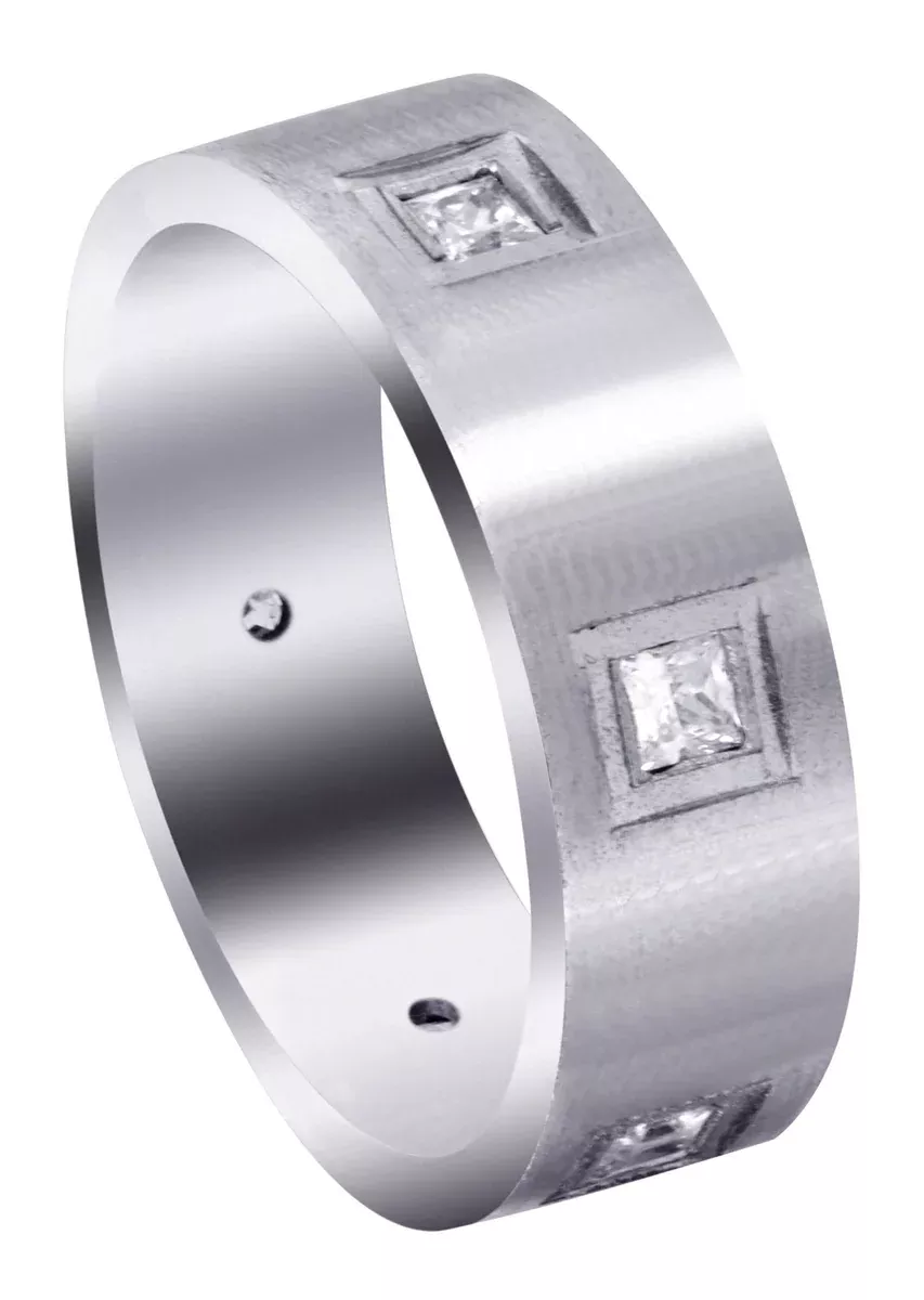 Diamond Mens Engagement Ring | 0.6 Carats | Satin Finish (Jaylen)