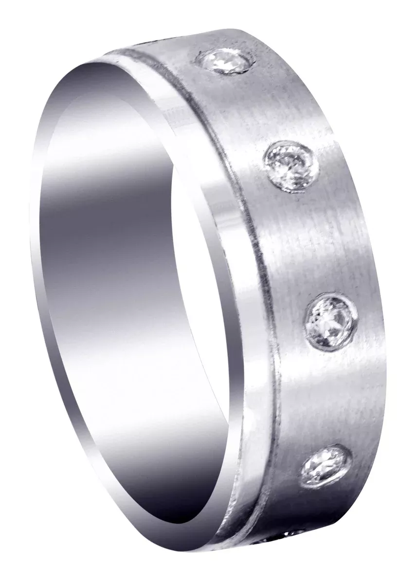 Diamond Mens Wedding Band | 0.5 Carats | Satin Finish (Martin)