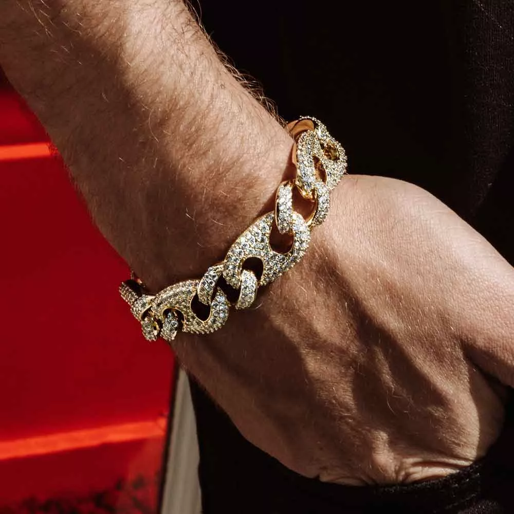 Diamond Puff Cuban Bracelet