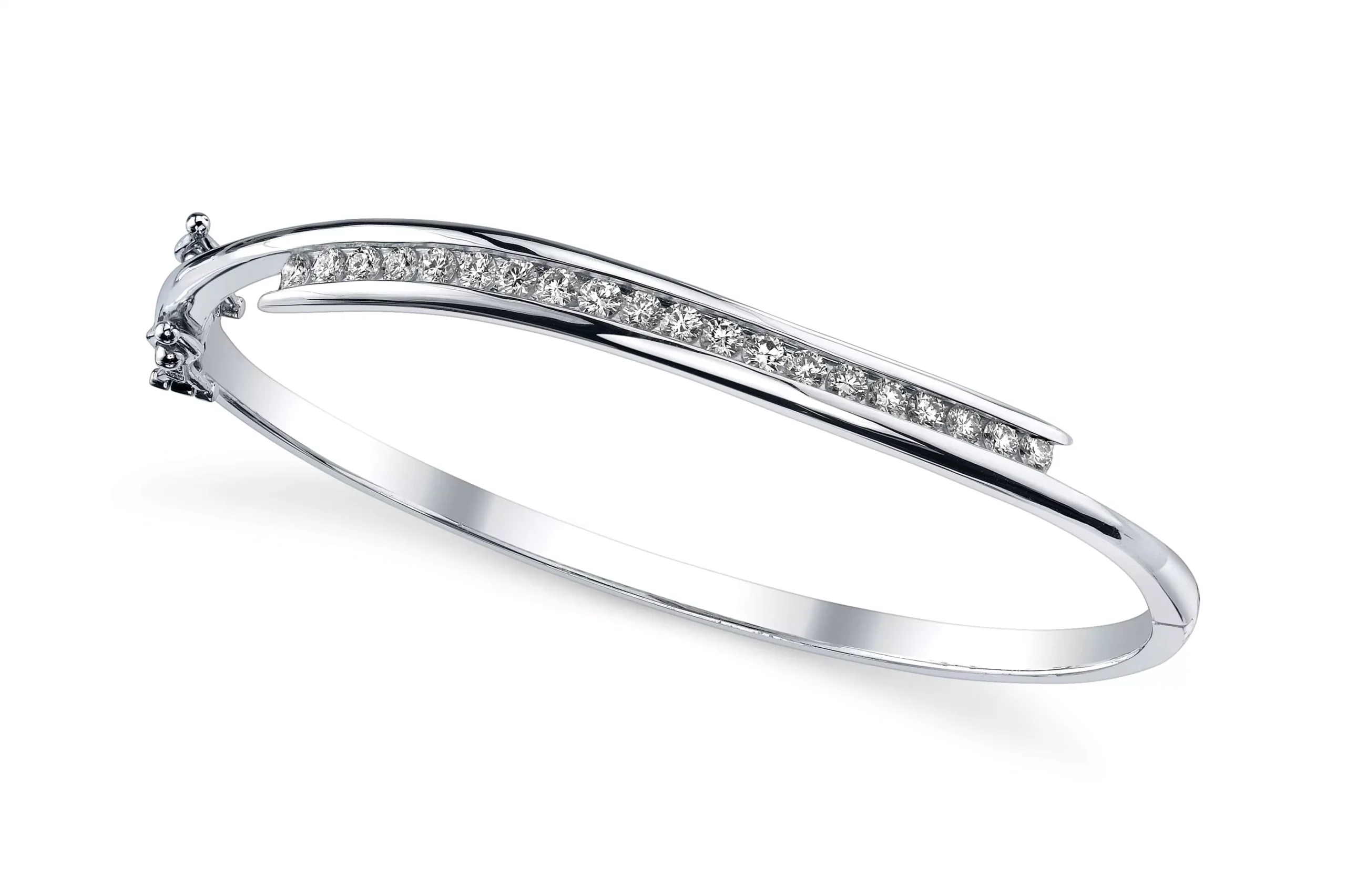 Diamond Row Bangle 0.44 Carat Total Weight